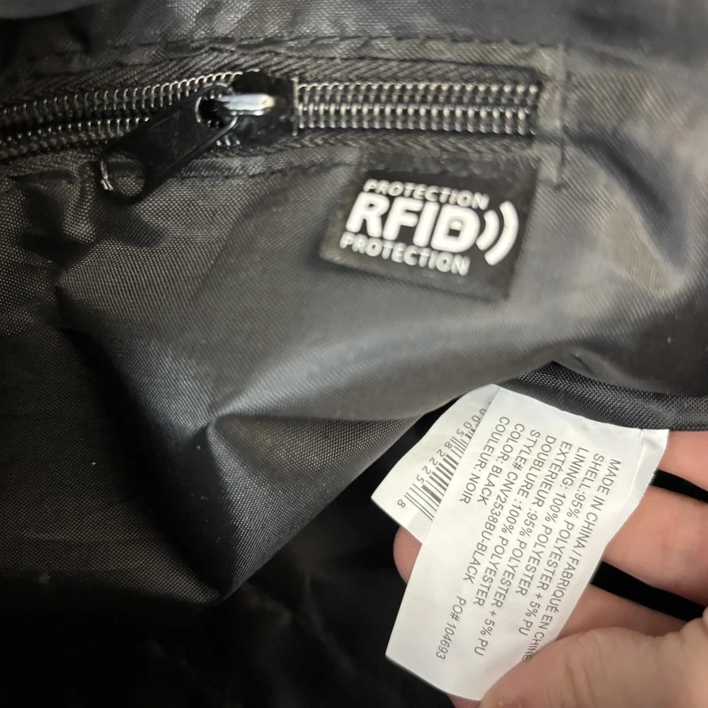 Bugatti Travel Backpack RFID Bag‎ Black Protection Padded Work CNV2538BU-BLACK